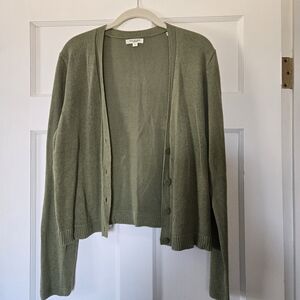 Max Studio Sage Green Cardigan